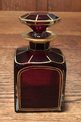 Cranberry Glass Perfume Bottle Height 12cm Price £180